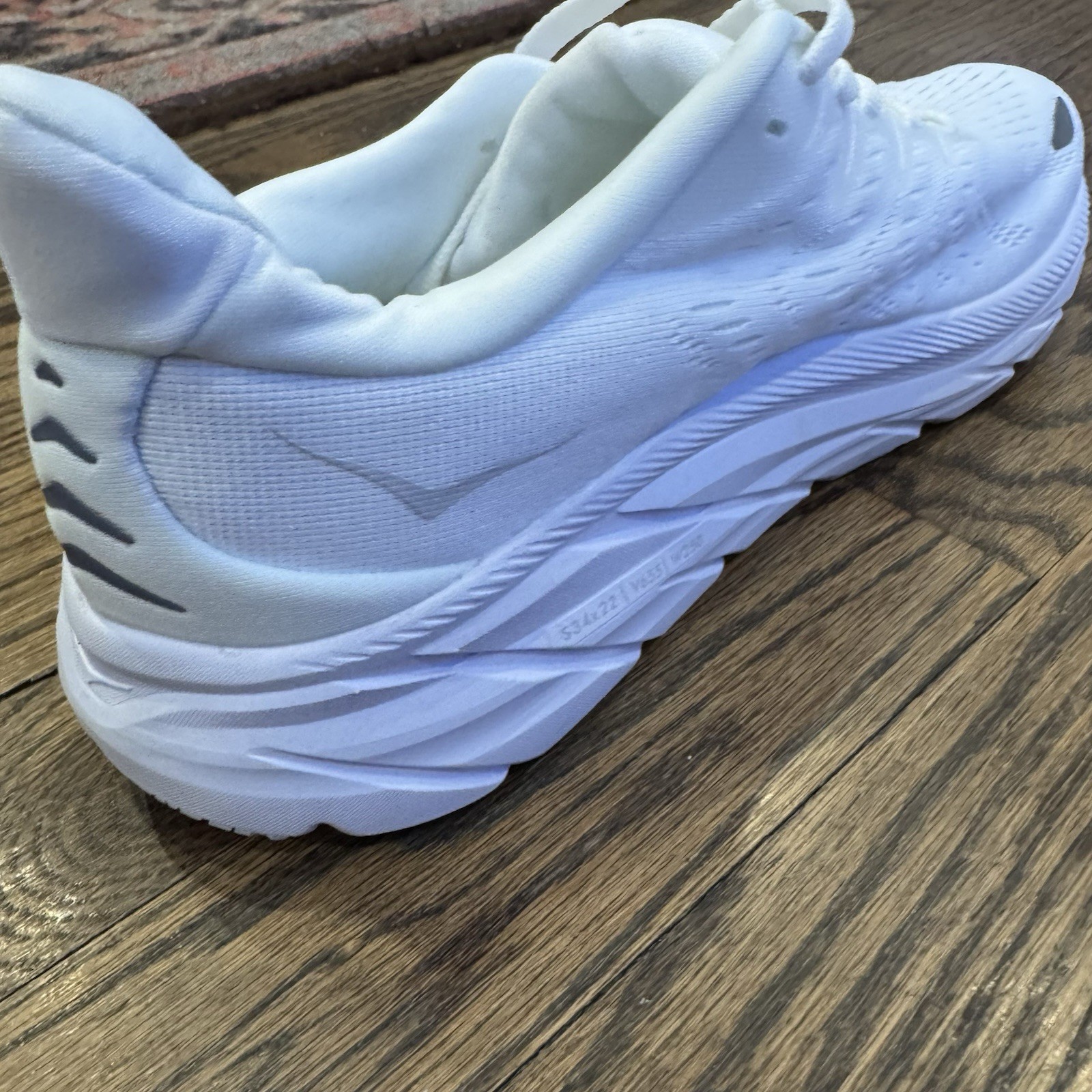 Hoka One Clifton 9 Mens 7 D Shoes Triple White Running Sneaker 1127895 WWH NEW thumbnail 11