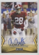 2018 Leaf Draft Auto Gold Anthony Averett #BA-AA1 Auto 0f9