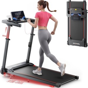 Toputure 6 in 1 Folding Treadmill with Retractable Handrail 1% 5% 10% Incline
