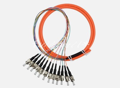 12 Fibers 1.5 Meter ST UPC OM1 62.5/125 Multi Mode Bundles Optical Fiber Pigtail