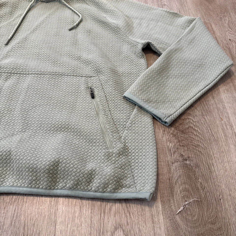 FLX Travel Hoodie Women’s Olive Green Size Large Zip Kangaroo Pockets - Image 3 of 4