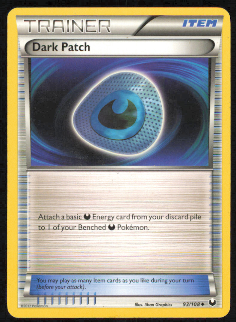 2012 Dark Patch 93/108 Dark Explorers Regular Uncommon Pokémon TCG Card LP