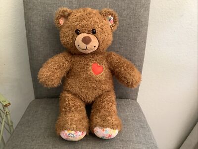 Build a Bear Workshop B.A.B Stuffed Brown Heart Bear-EXCELLENT!