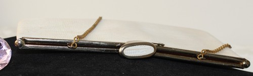 Vintage Etra Genuine Leather White And Beige Handbag Clutch Purse - Picture 5 of 12