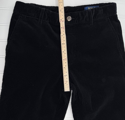 Polo Ralph Lauren Boys Black Corduroy Pants Size 12 Classic Straight Leg Preppy - Picture 4 of 7