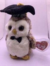 TY Beanie Baby Smarter Owl 2002 Graduation MWMT