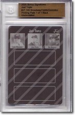 Lance Broadway * Josh Fields * GIO GONZALEZ Rookie Printing Press Plate BGS 1/1
