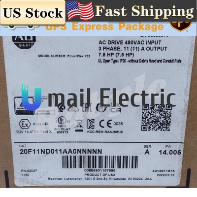 20F11ND011AA0NNNNN AB PowerFlex Air Cooled 753 AC Drive 20F11ND011AA0NNNNN GQ