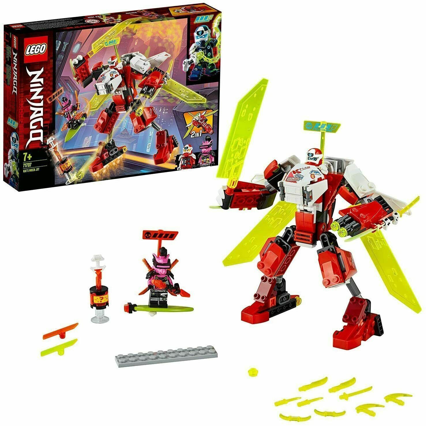 LEGO 71707 Ninjago: giocattolo da costruzione Mech Jet di Kai 217 pezzi età...