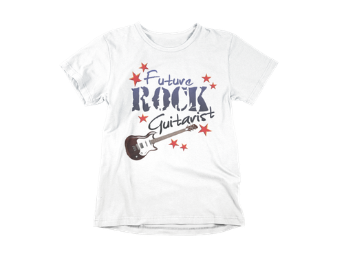 Linda camiseta unisex Future Rock Guitarrist para niños banda guitarra música rock - Imagen 2 de 3