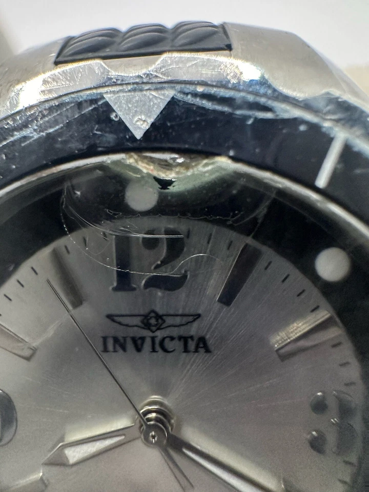 Reloj X Invicta Mujer 17482 Angel Banda Silicona Dañada Batería Nueva 37MM 8" Foto 4 de 4