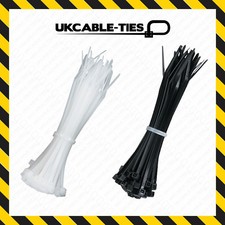 UV / Heat Resistant Cable Ties 100mm 200mm 300mm Nylon Plastic Black Natural