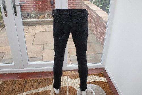 Pantalones de mezclilla para hombre Wrangler W36 L32 36R cónicos negros elásticos BRYSON ajustados ajustados - Imagen 12 de 21