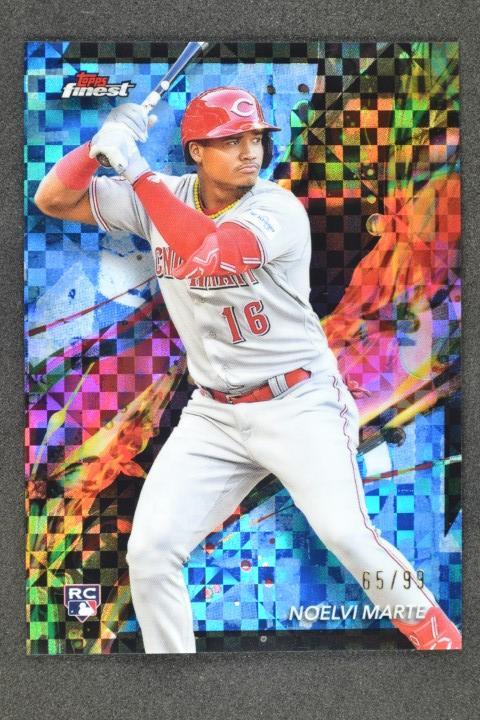 Noelvi Marte 2024 Topps Finest Blue Checkerboard /99 Cincinnati Reds Rookie #10