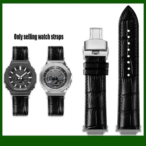 Fit For Casio G-Shock Farmhouse Oak Octagon GM-2100 GA-2100 Watch Strap Leather - Picture 15 of 50