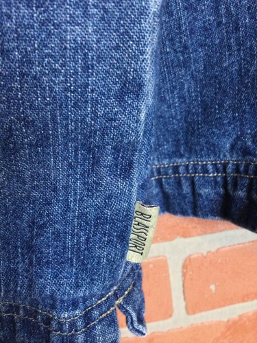 Vintage Blassport Womans Denim Chore Jacket Hooded Size 3X Pockets Zip Up - Picture 8 of 8