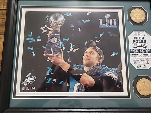 Highland Mint Nick Foles Philadelphia Eagles Gold Coin & Photo Picture 0113/5000 - Picture 6 of 8