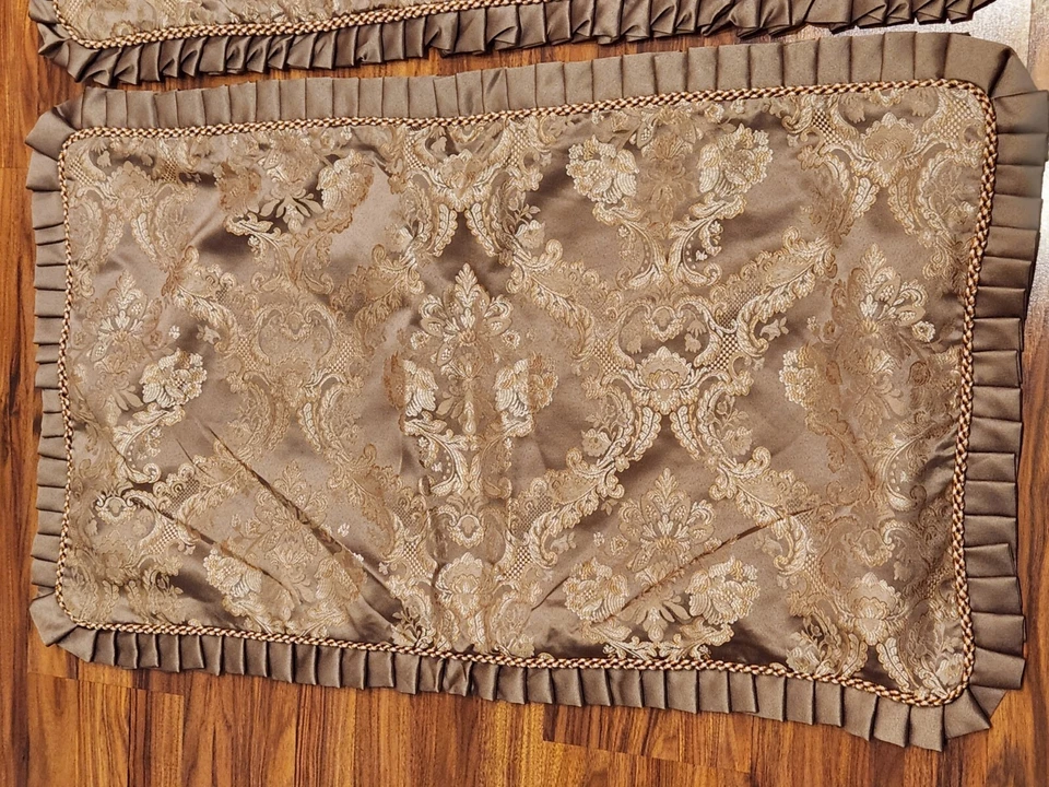 Waterford Almohada Shams King Juego de 2 Satén Reversible Damasco Rayas Elegante Foto 2 de 4