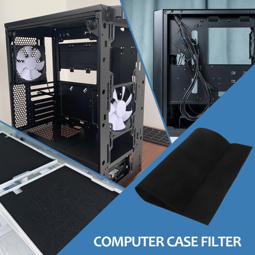 Computer Case Fan Cooler Filter Dustproof Cover Sponge Easy To Install UK - Afbeelding 4 van 12