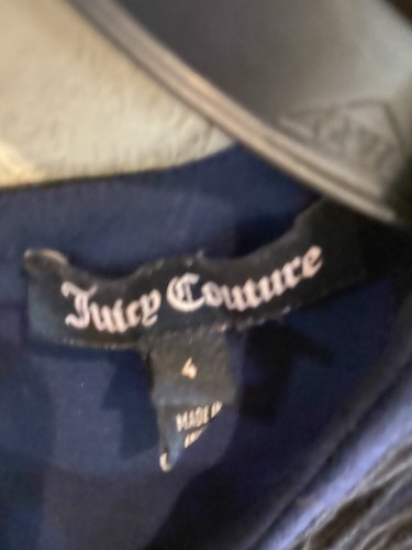 Juicy Couture Blue Black Embroidery Swirl Design Dress Size 4 (small) - Picture 7 of 8