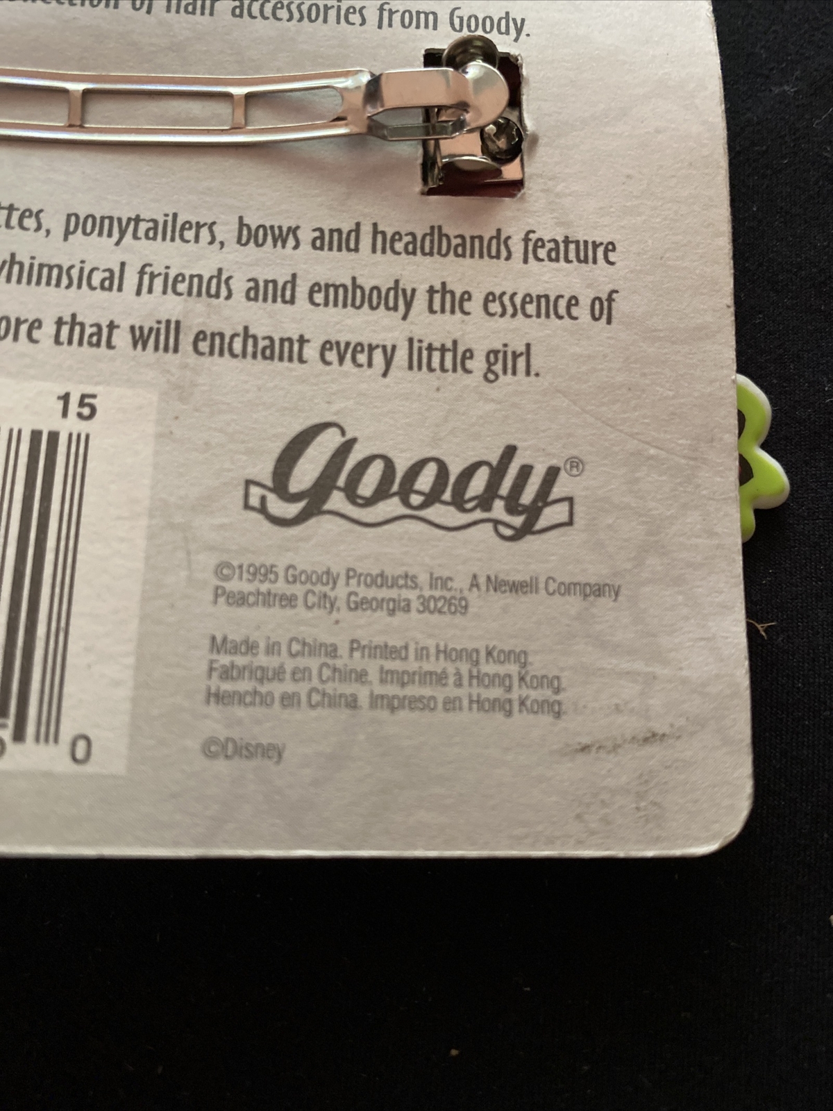 Vintage 1990s Disney Princess Pocahontas Hair Clip Barrette Dangles