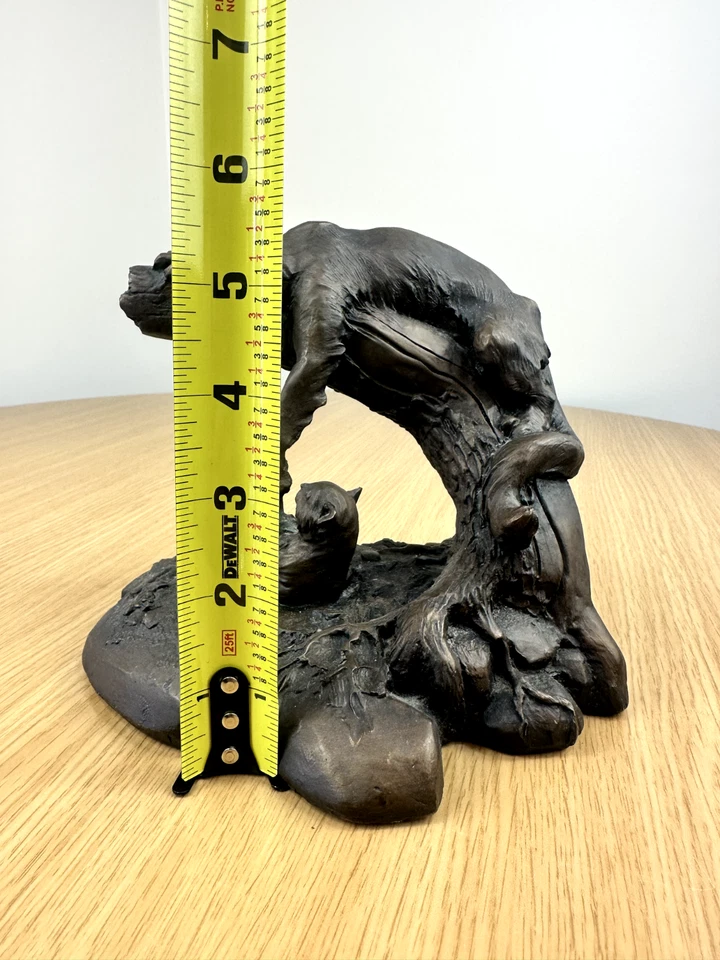 De colección Coleccionable 1984 Capilla PUMA AND CUB Fría Original Bronce Fundido Decoración del Hogar Foto 4 de 4