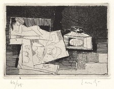 EANDI FERNANDO "NATURA MORTA 1981  ACQUAFORTE - INCISIONI - GRAFICA - TORINO