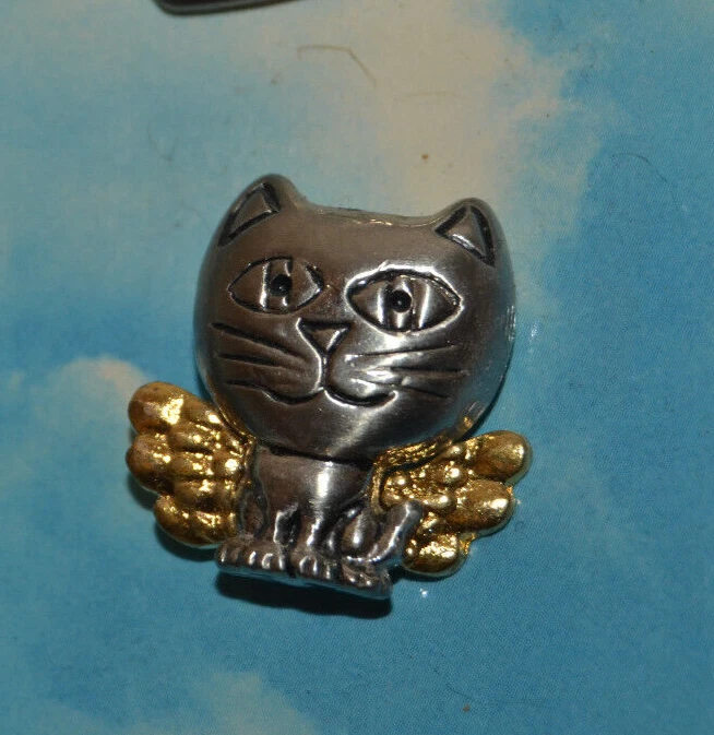 2 个守护天使宠物标签适用于猫加翻领别针 - 免运费! — 第 3/4 张图片