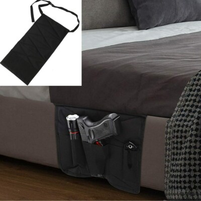Tactical Concealed Under Car Seat Mattress Bedside Gun Holster &Mag Pouch Holder