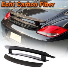 Passt für Porsche Cayman 987 Coupe 2005-2012 Carbon Heckspoiler Heckflügel Lippe