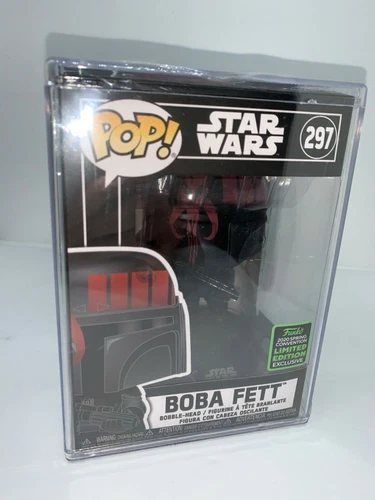 2020 ECCC shared EXCLUSIVE Funko Pop! Star Wars BOBA FETT WITH HARD STACK