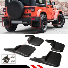For 2007-18 Jeep Wrangler JK Mud Flaps Guards Splash Flares 4 Piece Front & Rear
