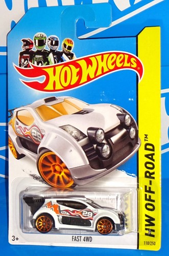 Hot Wheels 2014 New Release Road Rally Series #110 Fast 4WD weiß mit 10SP