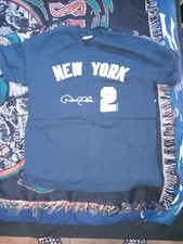 Dynasty Adult Large New York Yankees Derek Jeter #2 T-Shirt Blue 👽 Rare