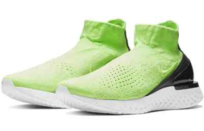 Nike Rise React Flyknit AV5554-330 Lime Green Black CHRISTMAS Men  Shoes