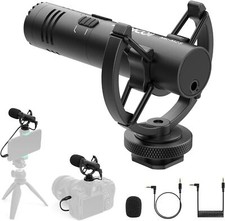 SYNCO Mic-M2S Professional Mini Shock Mount Shotgun Microphone for Camera DSLR