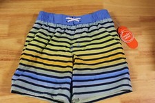Wonder Nation Boys Print Swim Trunks w/UPF 50 Protection-Ombre Stripe-XS 4/5 