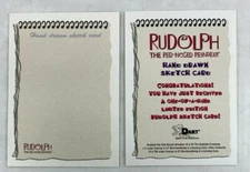RUDOLPH THE RED-NOSED REINDEER by Dart 2001 BLANK ARTIST SKETCH ART CARD