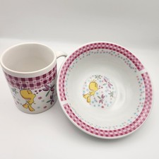 Vintage Looney Tunes Gibson Tweety Butterfly Bowl And Mug Pink