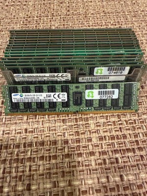 Lot of 16 - 32GB Samsung PC4-2133P DDR4 4DRx4 M386A4G40DM0- Server Memory RAM