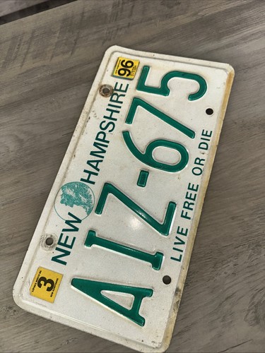 1996 New Hampshire License Plate #AIZ-675 Old Man Of The Mountain 