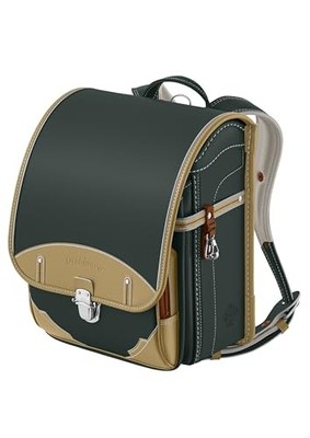 Seiban Angel's Wing Orobianco III Tre School Backpack Forest Green x Light Sand