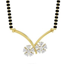 0.3Ct S1 Lab Grown Diamond 925 Silver Tanmaniya Style Wedding Necklace SGL