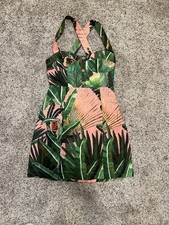 Farm Rio Amazonia Forest Mini Dress XS Tropical Print Sleeveless New 100% Linen
