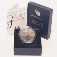 2017-W Silver American Eagle Dollar Burnished