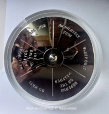  Executive Chrome On Lucite Base Decision Maker Spinner 7" For Office Desk -NEW