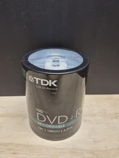 TDK DVD+R 100 Pack 16x 4.7GB 120Min Recordable Blank Discs Spindle Sealed