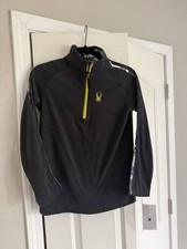 Spyder 277603 Boy's Speed Fleece Zip T-Neck Big Kids Black L Big Kids 
