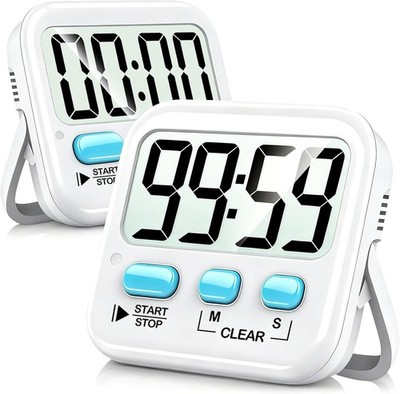 2 Pack Digital Timer Kids Magnetic Countdown Kitchen Timers Cooking Egg