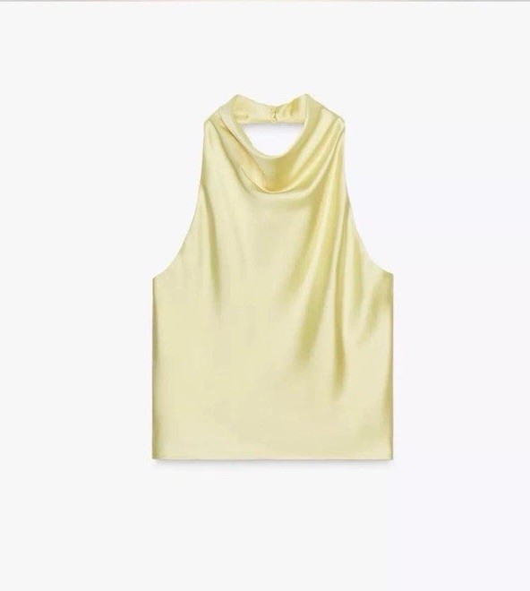 NWT Zara Silk Halter Top Size Small